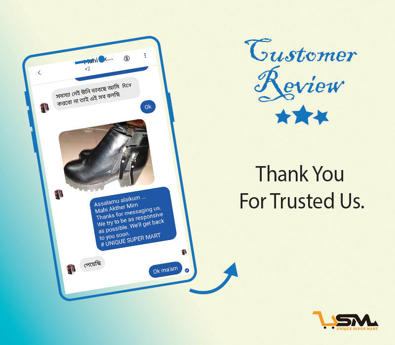 Customer feedback screenshot