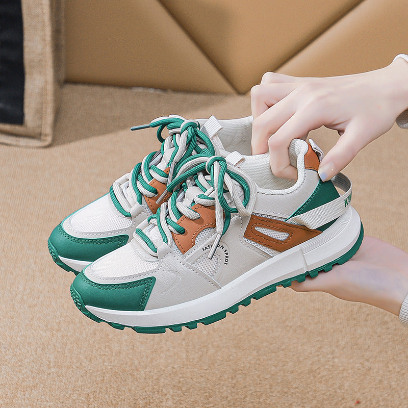 Women's chunky platform sneakers, versatile casual athletic shoes, Sneaker & Kades – WR160