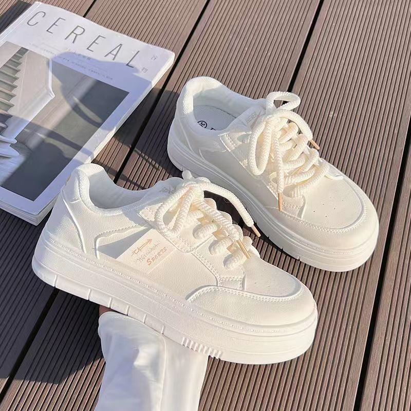 Popular Women's Platform White Sneakers, Sneaker – WR134