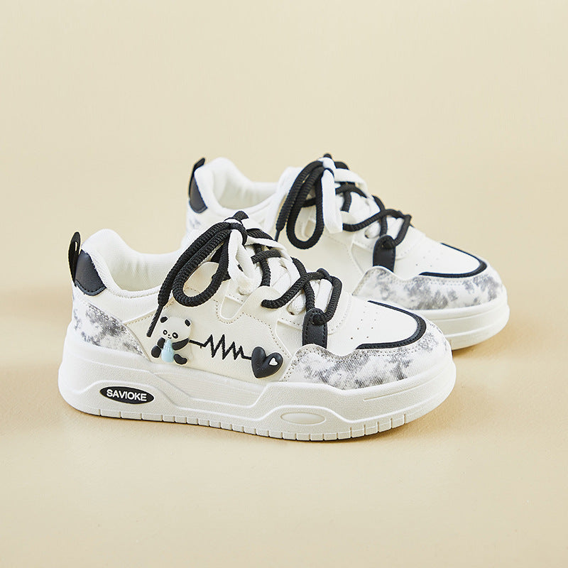 Student White Sneakers for Girls Cute Harajuku Style Shoes, Sneaker & Kades – WR146