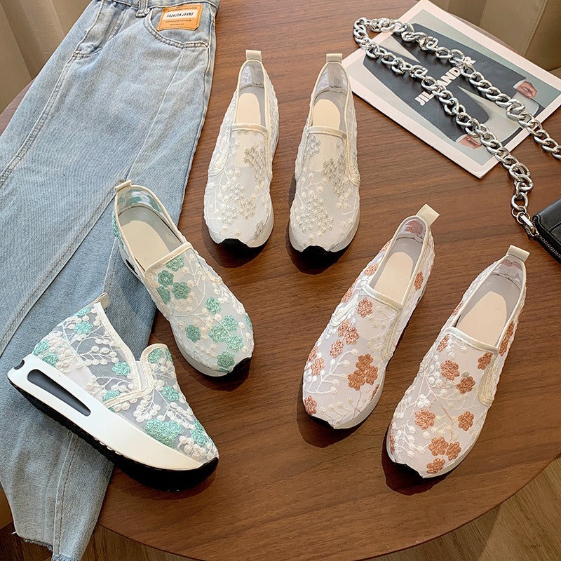 Women's Fashion Bottom Mesh Casual Shoes, Loafer–WR86