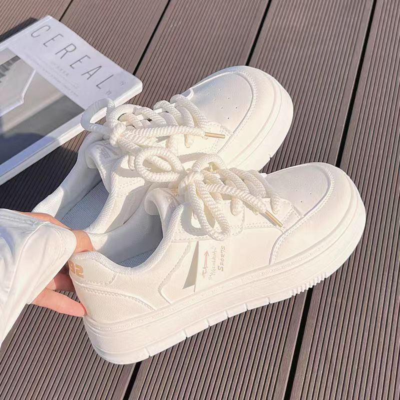 Popular Women's Platform White Sneakers, Sneaker – WR134