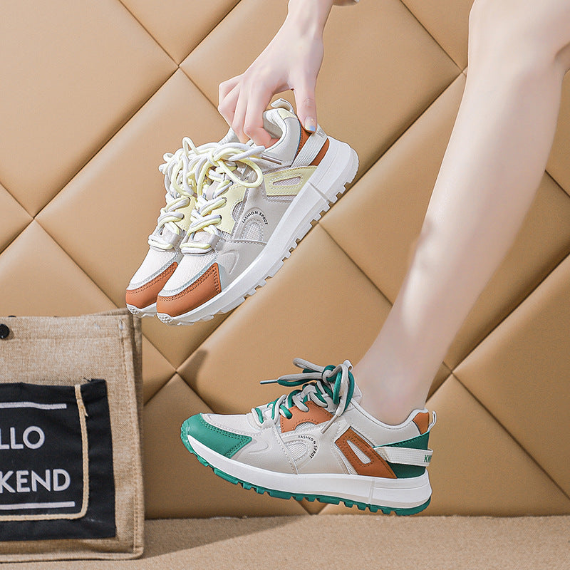 Women's chunky platform sneakers, versatile casual athletic shoes, Sneaker & Kades – WR160