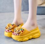 Fashionable Bow-knot Rhinestone platform High-heeled Women’s Shoes, Balanced Heel-RV396