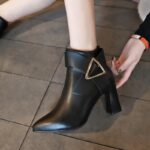 Winter new Pointed Short Tube Boots For Women, Boot Shoes-WR93