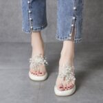 Fairy Style High-Heeled Sandals for Women, Box heel-RV1343