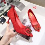 Popular Half-Slippers Closed-Toe Sandals for Women, Pencil Heel-FH5209