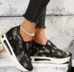 Women’s Korean Style Lace Mesh Inner Elevated Platform Bottom Casual Shoes, Kades-WR86 - Image 4