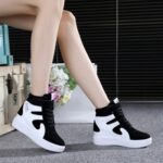 Korean Style Women’s Fashion Velcro Thick-Soled Inner Heightening Platform Shoes, Kades-RV2242