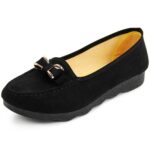 Women’s PU-sole Beijing cloth slip-on flats, Loafer-RV2188