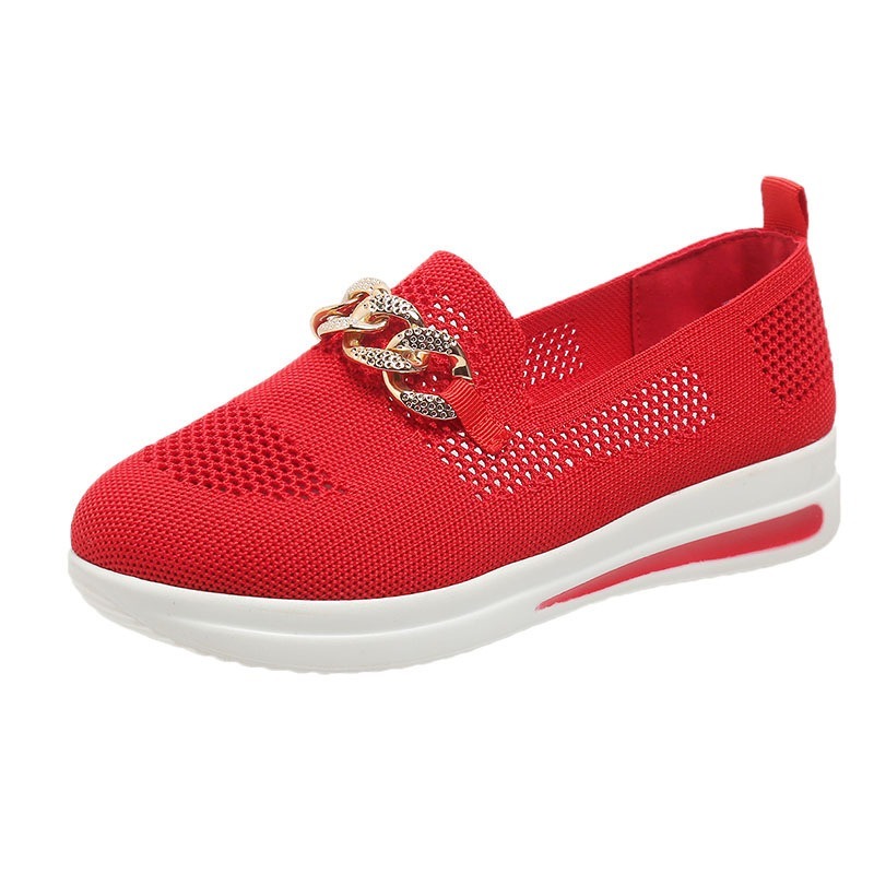 O1CN015bpamS2NT6pHTr171_22133134 Women’s Shoes, Metal Chain Wedge Heel Casual Single Shoes, Canvas-DS80 - Image 1