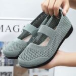 Women’s summer Breathable mesh solid color versatile casual shoes, Canvas-DS47