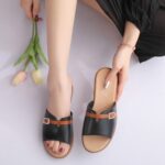 Soft Rubber Sole, Non-slip, Flat sandals For Middle-aged Women, Sandal & Slipper-RV226