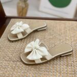 Bow Wedge Heel Soft Bottom Slippers for Women, Sandal & Slipper-RV30057