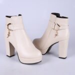 Women’s High Heel Martin Boots, Boot Shoes-WR97