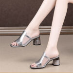 Summer Half Slippers Open Toe Slide Slippers For Women, Box Hee-RV1417 - Image 3