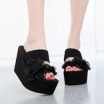 Women’s Ethnic Style High-Heeled Beach Sandals, Balanced Heel-RV655 - Image 2