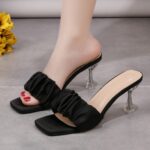 Popular Half-Slippers Closed-Toe Sandals for Women, Pencil Heel-RV1267