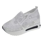 Women’s Korean Style Lace Mesh Inner Elevated Platform Bottom Casual Shoes, Kades-WR86 - Image 2