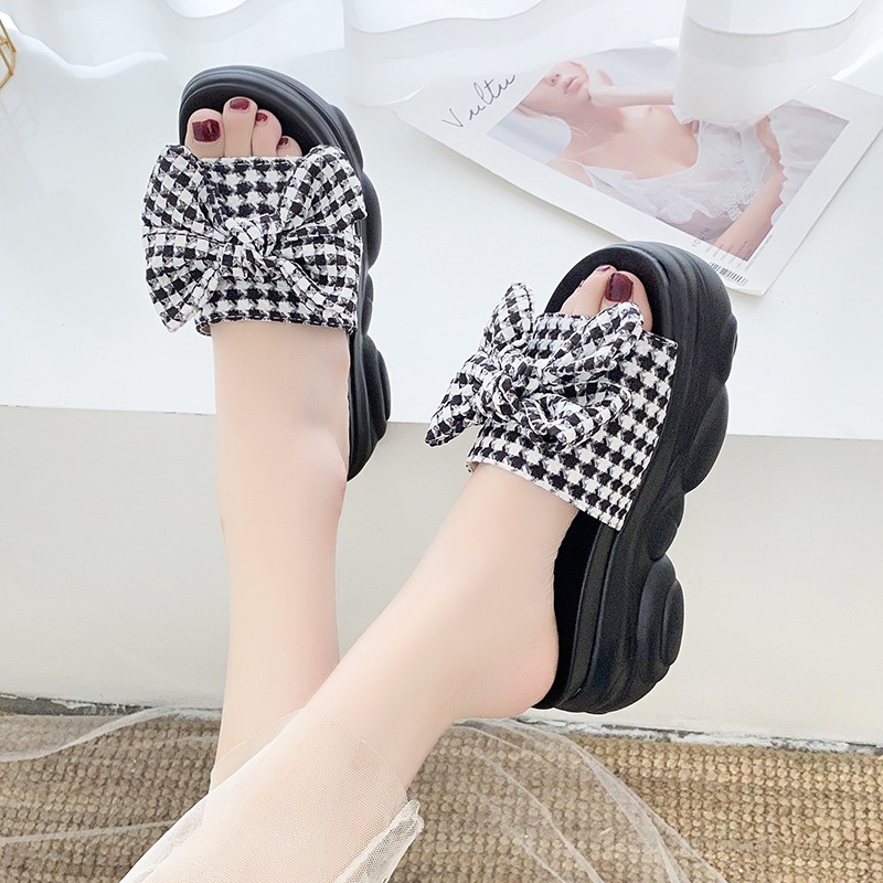 O1CN01SFSJjK1GnWql1VzNy_!!752620667 Bow-Tie Wedge Heel Platform Fashion Roman Women’s, Balanced Heel-RV518 - Image 1