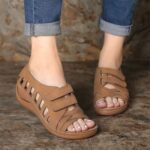 Women’s casual wedge sandals, thick-soled, European/American style — Sandal & Slipper-RV125 - Image 3