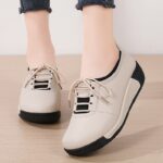 Platform Rubber PU Casual Single-layer Women’s shoes, Sneaker-DS94 - Image 3