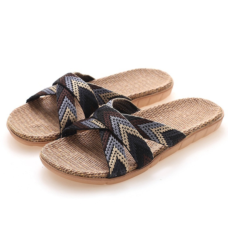 O1CN01nIfpWP1MsSoKnegs3_31698214 Summer Linen Slippers, Thick‑Sole, Couples’ Home Sandal—Sandal & Slipper-RV30020 - Image 1