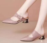 Chunky Heel, High Heel, Fashionable Casual Women’s Shoes, Box Heel-RV1335