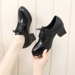 Versatile Lace-Up Round Toe Casual Shoes For Women Style Shoes-RV2535
