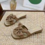 Bow Wedge Heel Soft Bottom Slippers for Women, Sandal & Slipper-RV30057 - Image 3