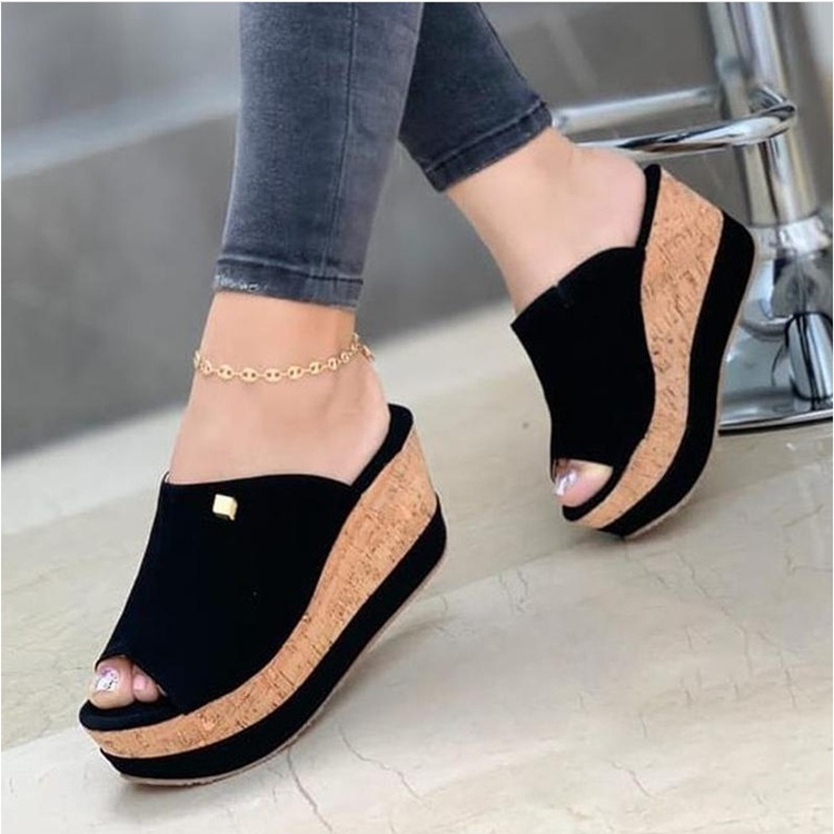 RV401-1550 tK Women’s Wedge Sandals with Thick Soles Shoes, Balanced Heel-RV401 - Image 1