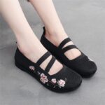 Women’s summer Breathable mesh solid color versatile casual shoes, Canvas-DS100