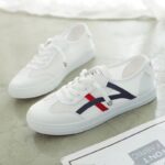 Women’s white sneakers, Breathable mesh shoes, Canvas & Loafer-DS113
