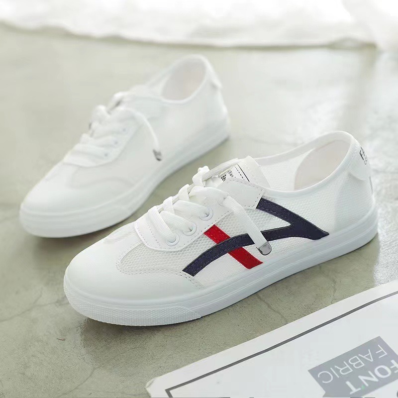 主图-10 Women’s white sneakers, Breathable mesh shoes, Canvas & Loafer-DS113 - Image 1
