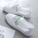 Women’s white sneakers, Breathable mesh shoes, Canvas & Loafer-DS113 - Image 3