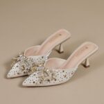 Women’s closed-toe half-slippers, summer outdoor wear, Pencil Heel – RV1496