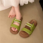 Korean style, suitable for beach outings, Women’s paired with skirts & sandals, Sandal & Slipper – RV30094