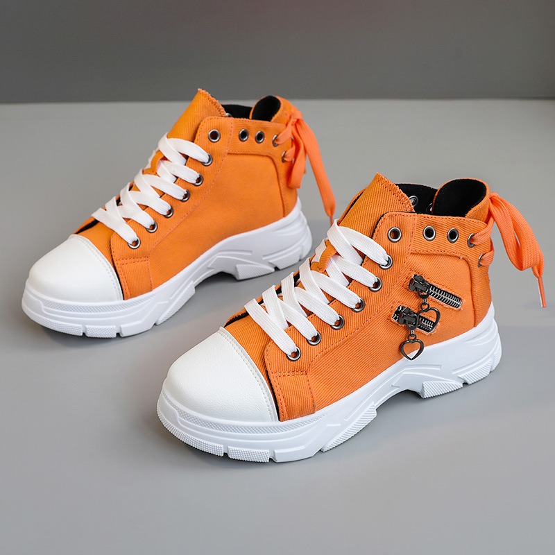 orange Women’s Thick-Soled Height-Increasing Casual Sneaker & Kades – WR173 - Image 1