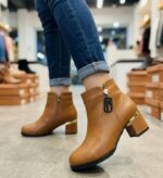 Pointed Toe Thick Heel Inner Motorcycle Boots For Women, Boot Shoes-NC28