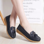 Women’s Comfort Flat Genuine Leather Shoes, Good for nursing or long hours on your feet, Loafer-RV2253