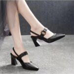Chunky Heel, High Heel, Fashionable Casual Women’s Shoes, Box Heel-RV1390