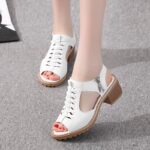 Women’s summer flat platform sandals with rubber sole, Box Heel – RV1478 - Image 2