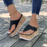 Thick Slippers Cross-border Independent Stand Wedge Women’s Shoes, Sandal & Slipper-RV672 - Image 3
