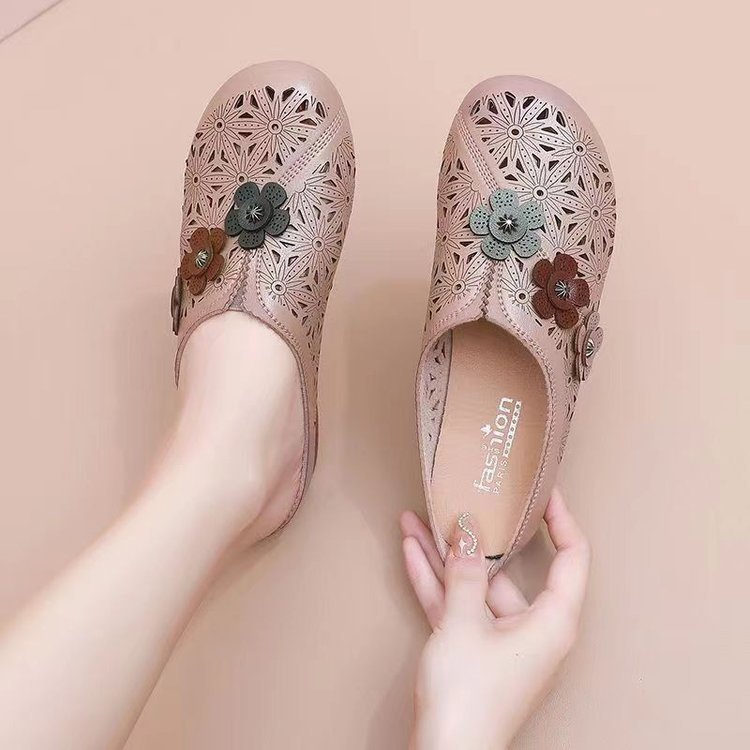 主图-3 Lazy-style closed-toe slippers for women, Box Heel – RV1483 - Image 1